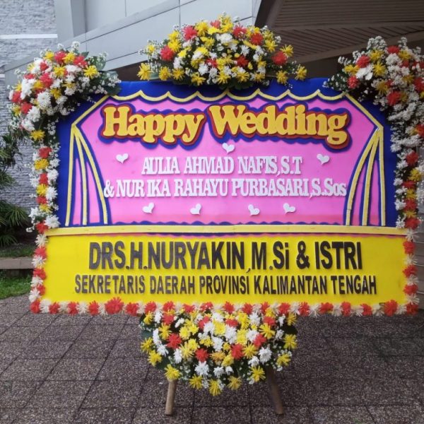 Toko bunga - happy wedding w0006