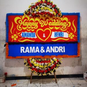 Toko bunga - happy wedding w0009